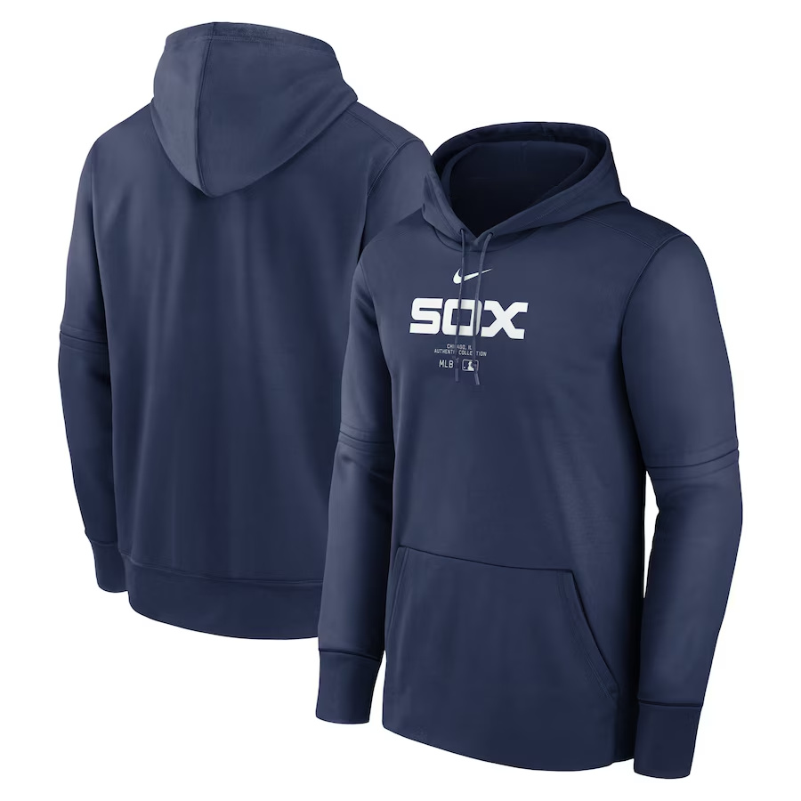 Men's Chicago White Sox Navy Collection Practice Performance Pullover Hoodie
